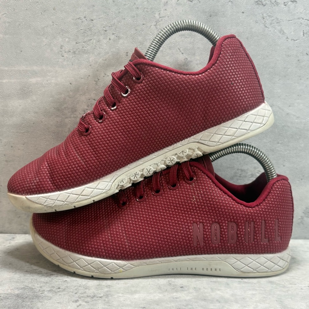 Nobull Outwork Trainer Superfabric Womens Size 8 Maroon Athletic Shoes Sneakers - Picture 4 of 7